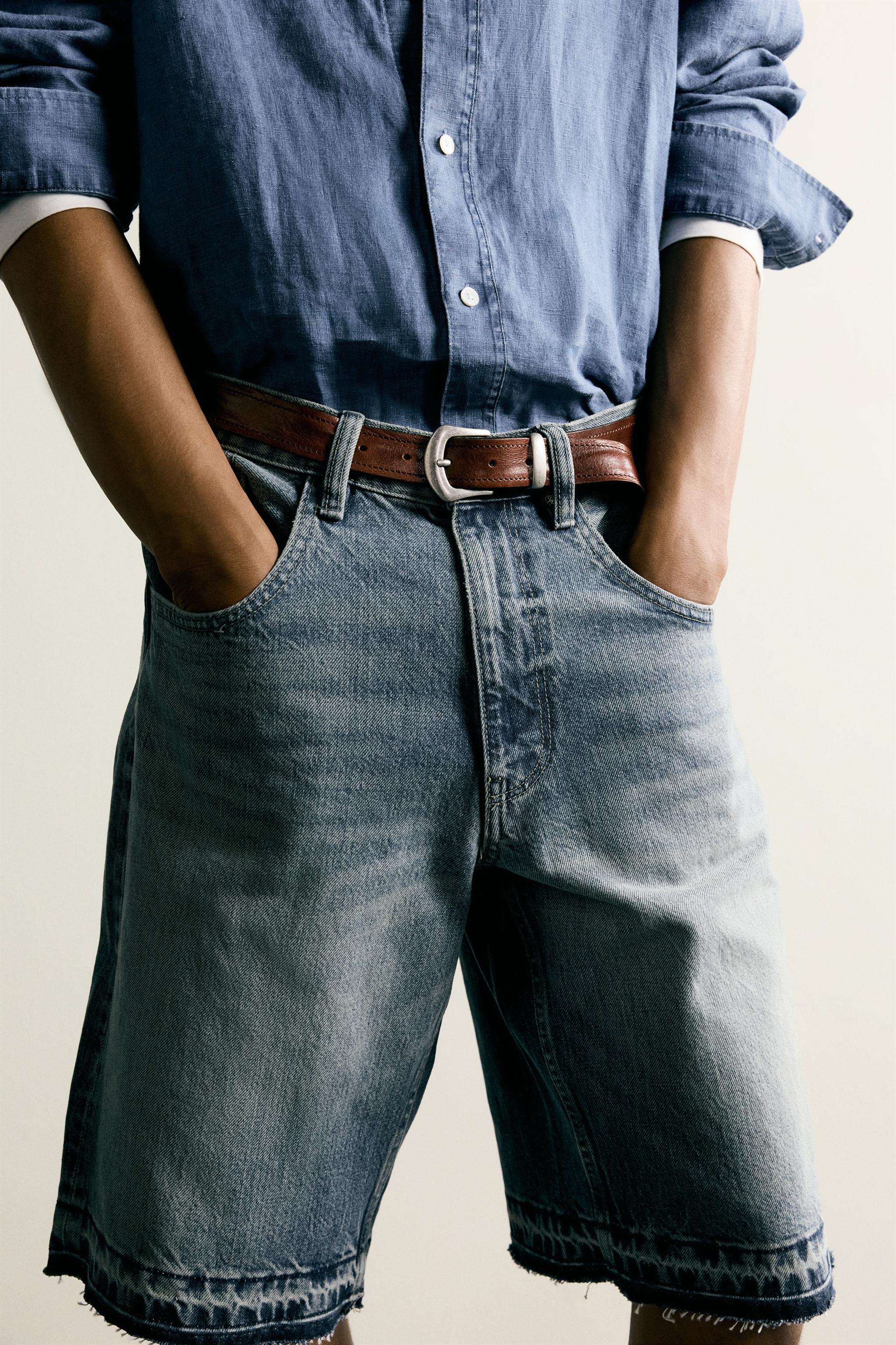 RELAXED FIT DENIM SHORTS